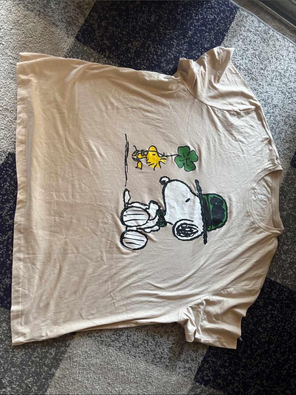 Beige Snoopy Graphic Tee